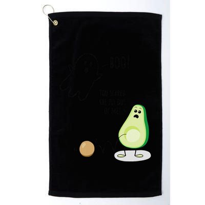 Boo You Scared The Pit Out Of Me Funny Ghost Avocado Gift Golf Towel