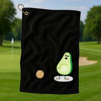 Boo You Scared The Pit Out Of Me Funny Ghost Avocado Gift Golf Towel
