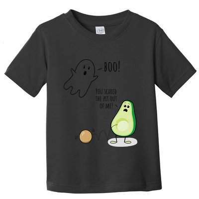 Boo You Scared The Pit Out Of Me Funny Ghost Avocado Gift Toddler T-Shirt