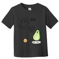 Boo You Scared The Pit Out Of Me Funny Ghost Avocado Gift Toddler T-Shirt