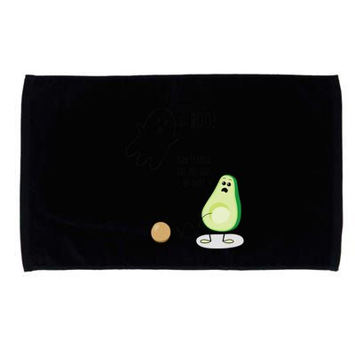 Boo You Scared The Pit Out Of Me Funny Ghost Avocado Gift Microfiber Hand Towel