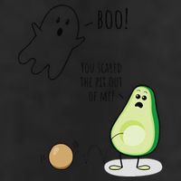 Boo You Scared The Pit Out Of Me Funny Ghost Avocado Gift Microfiber Hand Towel
