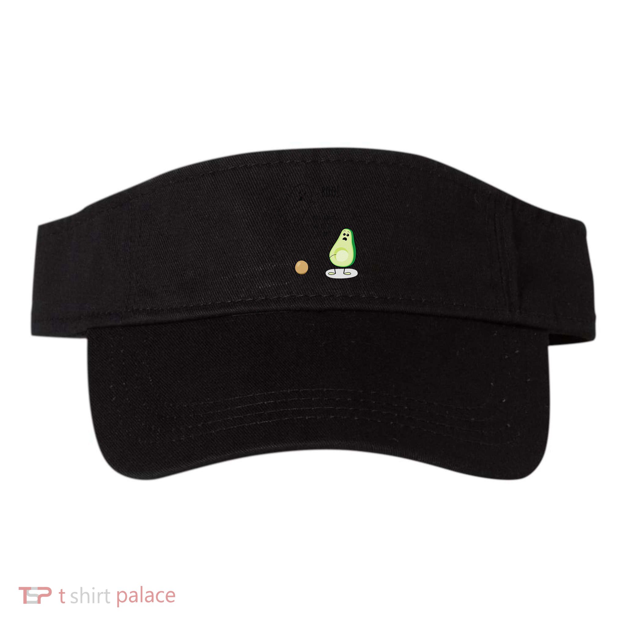 Boo You Scared The Pit Out Of Me Funny Ghost Avocado Gift Visor