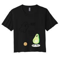 Boo You Scared The Pit Out Of Me Funny Ghost Avocado Gift Crop Top