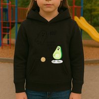 Boo You Scared The Pit Out Of Me Funny Ghost Avocado Gift Kids Hoodie