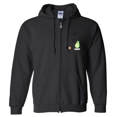 Boo You Scared The Pit Out Of Me Funny Ghost Avocado Gift Full Zip Hoodie