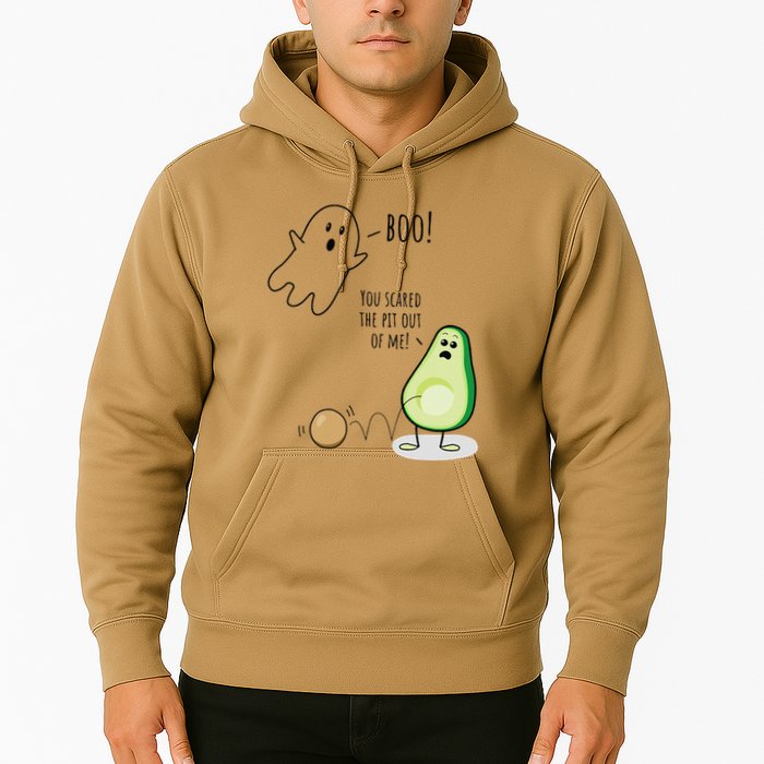 Boo You Scared The Pit Out Of Me Funny Ghost Avocado Gift Hoodie