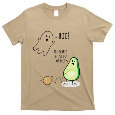 Boo You Scared The Pit Out Of Me Funny Ghost Avocado Gift T-Shirt