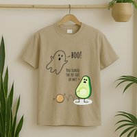 Boo You Scared The Pit Out Of Me Funny Ghost Avocado Gift T-Shirt