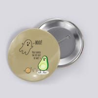 Boo You Scared The Pit Out Of Me Funny Ghost Avocado Gift Button