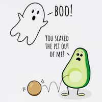 Boo You Scared The Pit Out Of Me Funny Ghost Avocado Gift Garment-Dyed Sweatshirt