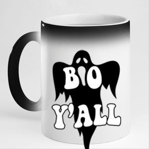 Boo Yall Spooky Ghost Halloween 11oz Black Color Changing Mug