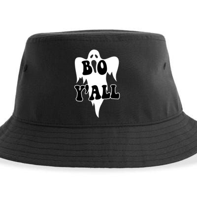 Boo Yall Spooky Ghost Halloween Sustainable Bucket Hat