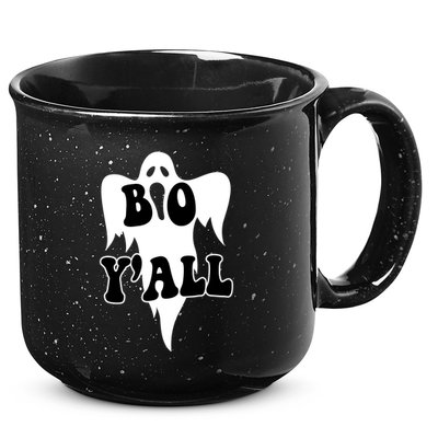 Boo Yall Spooky Ghost Halloween 15oz Campfire Ceramic Mug