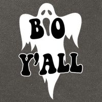 Boo Yall Spooky Ghost Halloween Cotton Canvas Backpack