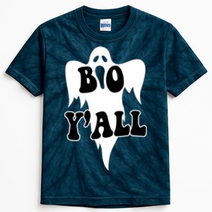 Boo Yall Spooky Ghost Halloween Kids Tie-Dye T-Shirt