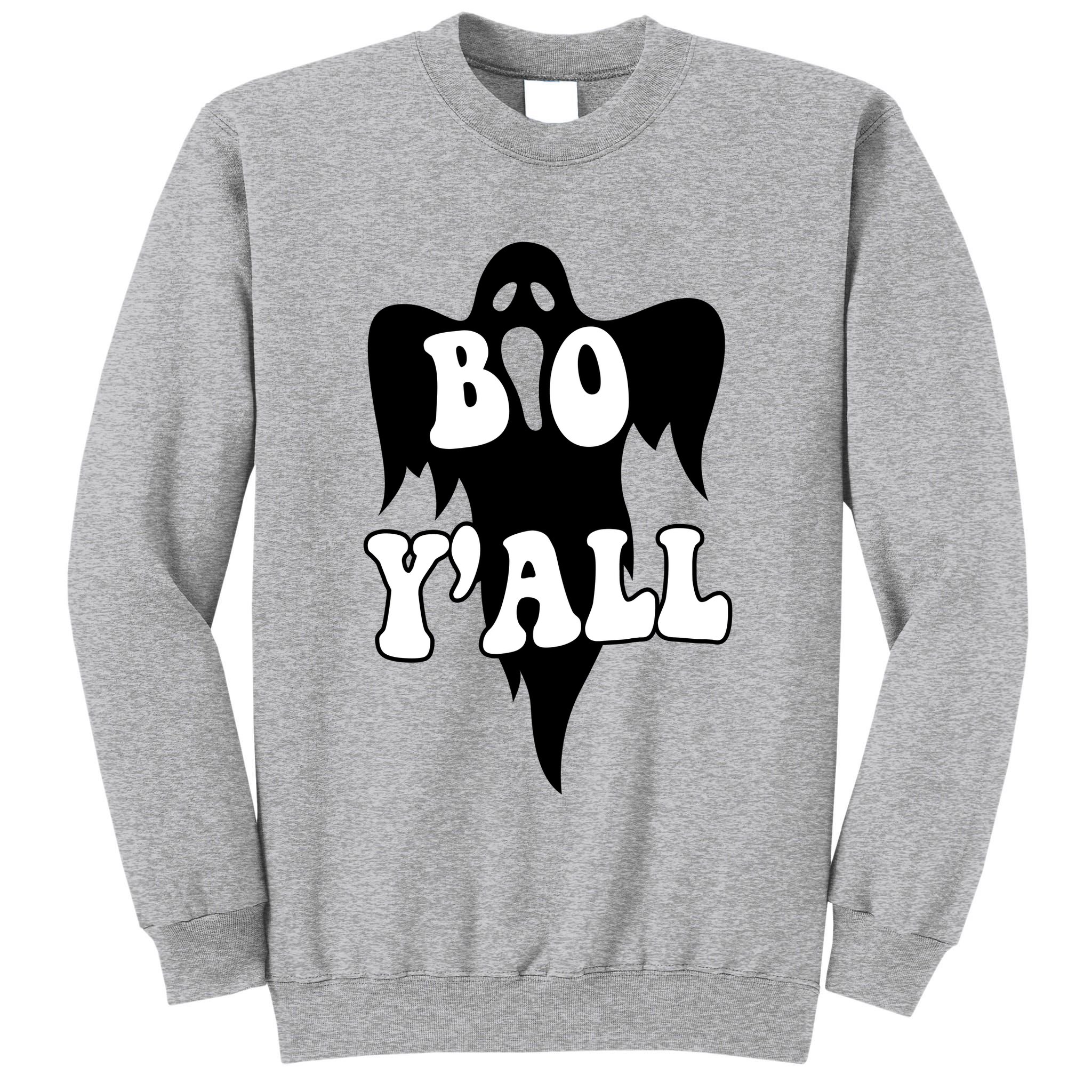 Boo Yall Spooky Ghost Halloween Tall Sweatshirt