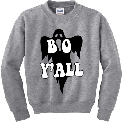 Boo Yall Spooky Ghost Halloween Kids Sweatshirt