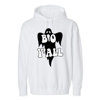 Boo Yall Spooky Ghost Halloween Garment-Dyed Fleece Hoodie