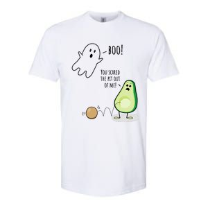 Boo You Scared The Pit Out Of Me Funny Ghost Avocado Softstyle® CVC T-Shirt