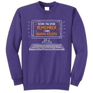 Before You Speak Remember I Have Admin Rights Sweatshirt