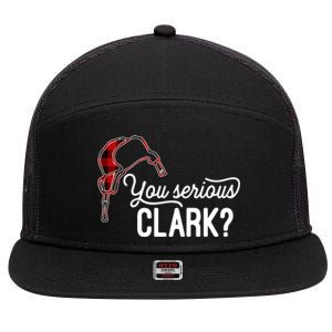 Bleached You Serious Clark Merry Christmas Funny Christmas TShirt 7 Panel Mesh Trucker Snapback Hat