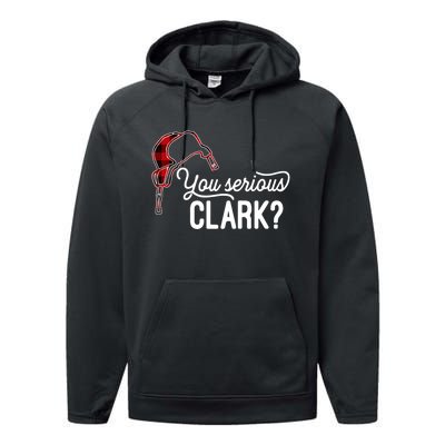 Bleached You Serious Clark Merry Christmas Funny Christmas TShirt Performance Fleece Hoodie