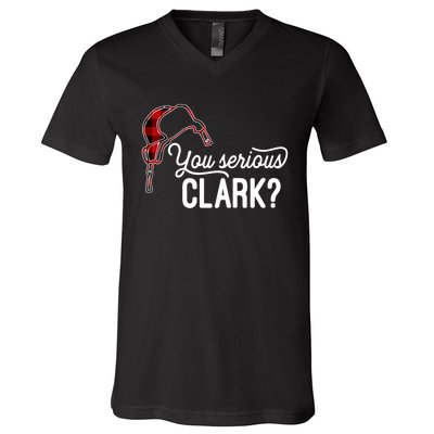 Bleached You Serious Clark Merry Christmas Funny Christmas TShirt V-Neck T-Shirt