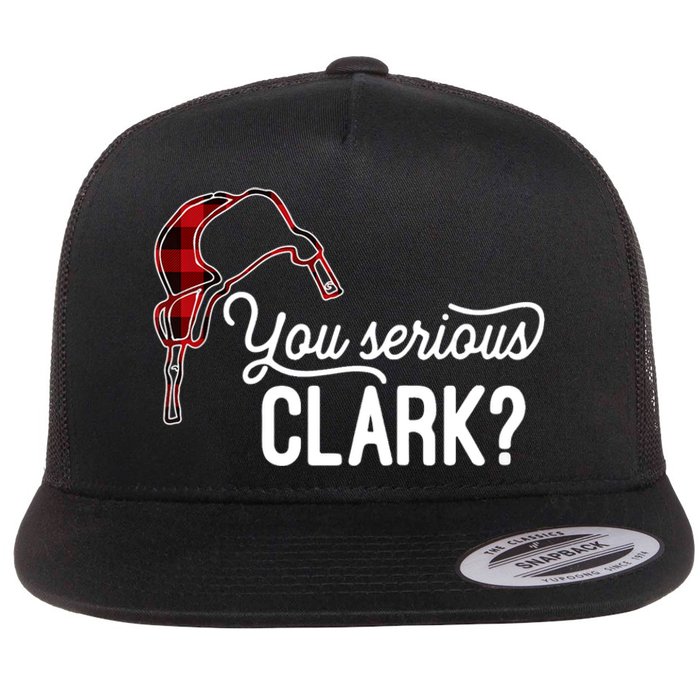 Bleached You Serious Clark Merry Christmas Funny Christmas TShirt Flat Bill Trucker Hat