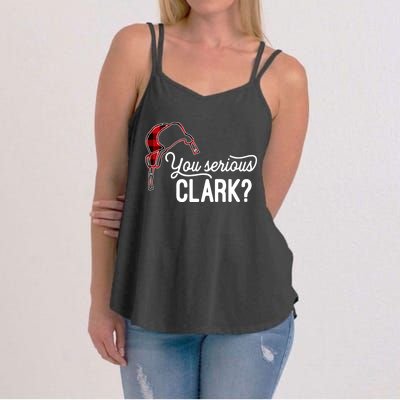 Bleached You Serious Clark Merry Christmas Funny Christmas TShirt Women's Strappy Tank