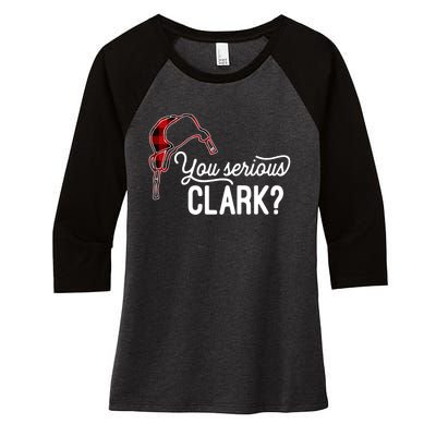 Bleached You Serious Clark Merry Christmas Funny Christmas TShirt Women's Tri-Blend 3/4-Sleeve Raglan Shirt