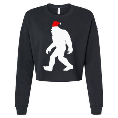 Bigfoot Yeti Sasquatch Ugly Christmas Sweater Gift  Cropped Pullover Crew