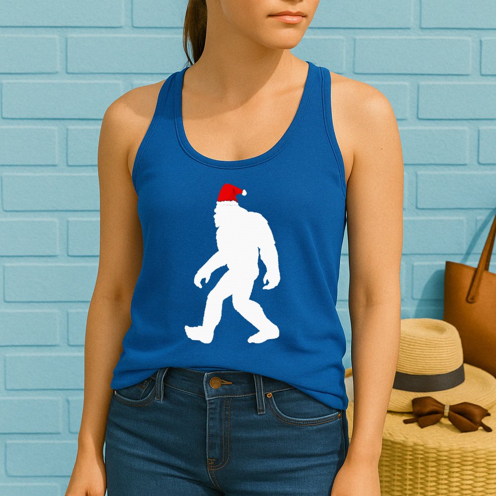 Bigfoot Yeti Sasquatch Ugly Christmas Sweater Gift  Womens Tank Top