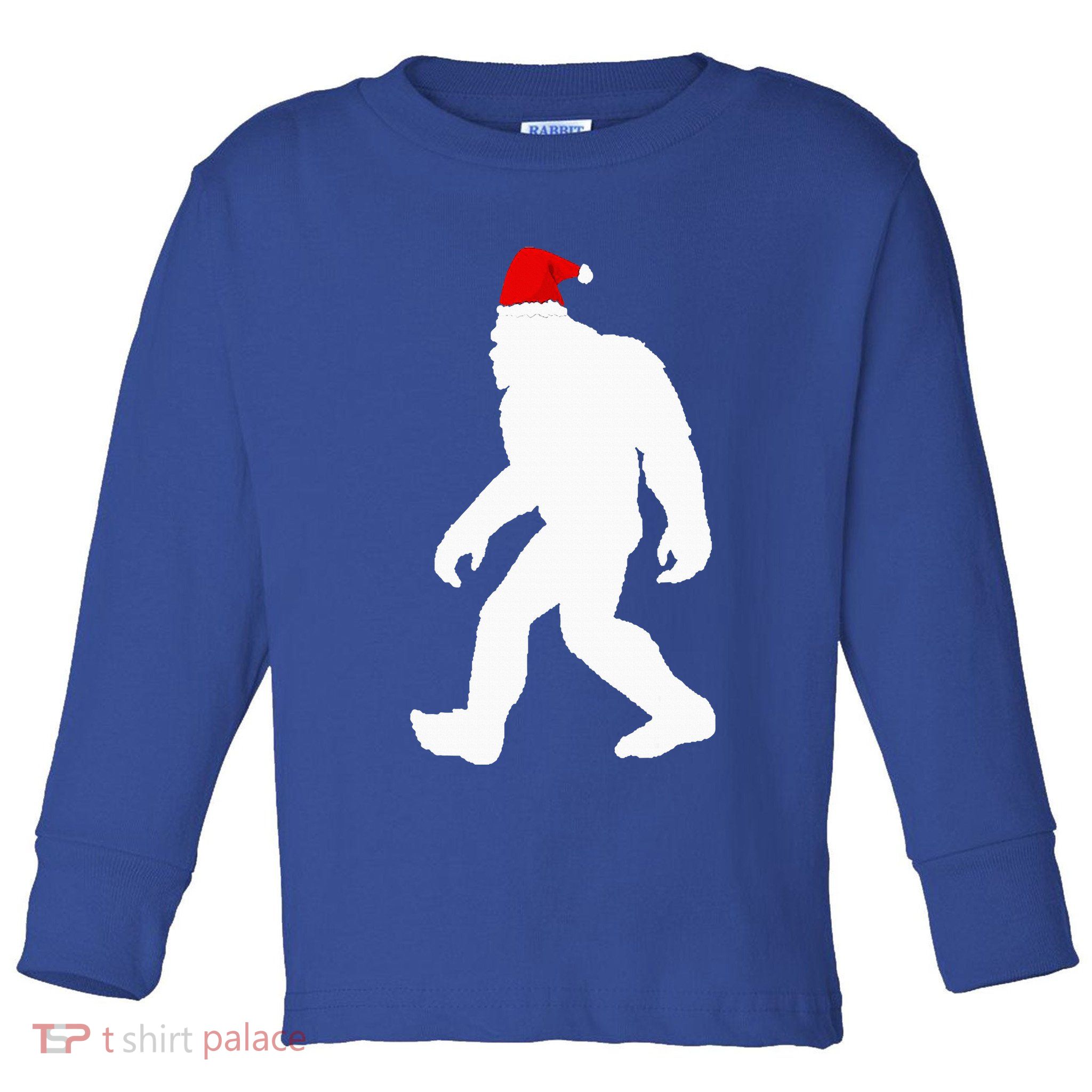 Bigfoot Yeti Sasquatch Ugly Christmas Sweater Gift  Toddler Long Sleeve Shirt