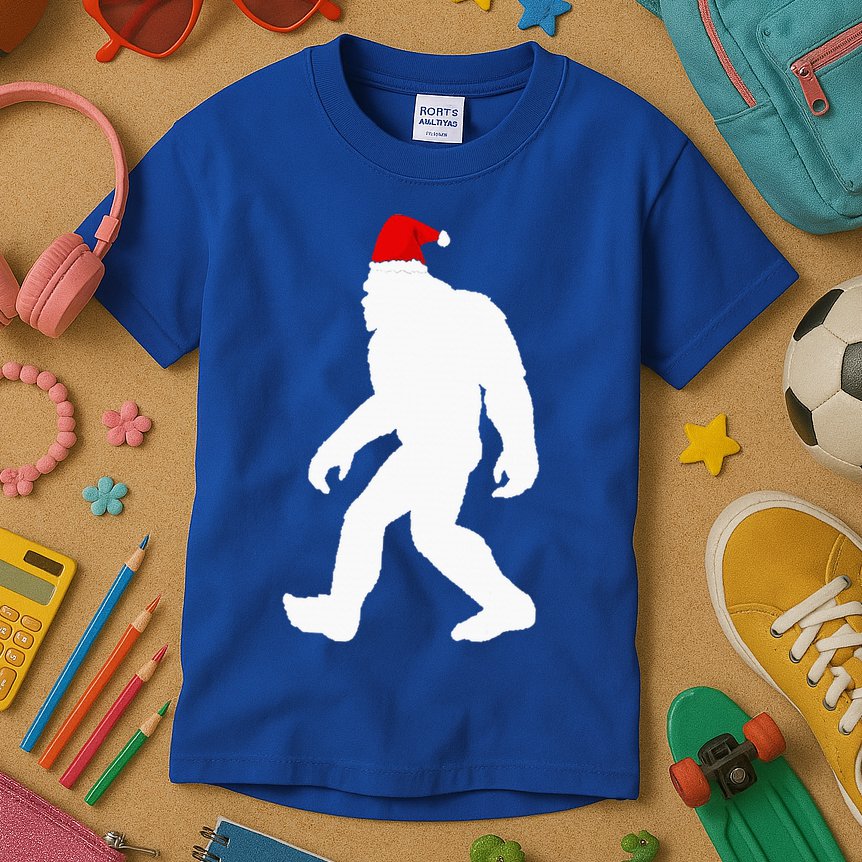 Bigfoot Yeti Sasquatch Ugly Christmas Sweater Gift  Kids T-Shirt