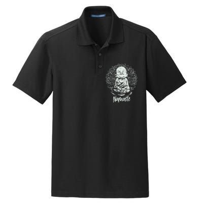 Buddha Yoga T Yoga Namaste Dry Zone Grid Polo