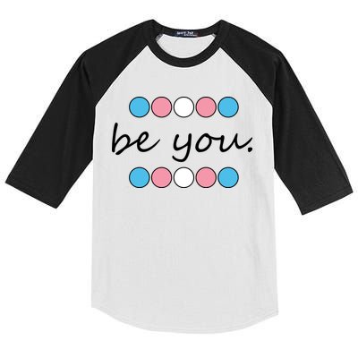Be You Transgender Pride Month Kids Colorblock Raglan Jersey
