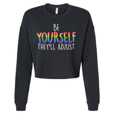 Be Yourself They'll Adjust Cropped Pullover Crew