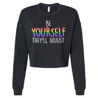 Be Yourself They'll Adjust Cropped Pullover Crew