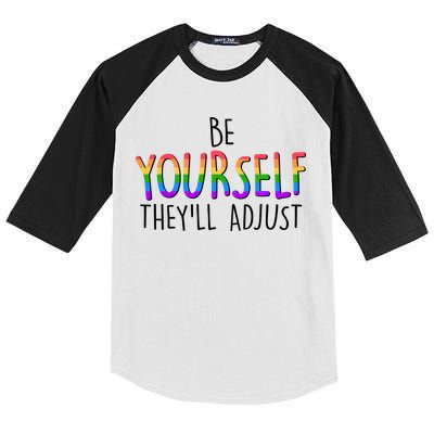 Be Yourself They'll Adjust Kids Colorblock Raglan Jersey