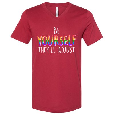 Be Yourself They'll Adjust V-Neck T-Shirt