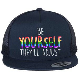 Be Yourself They'll Adjust Flat Bill Trucker Hat