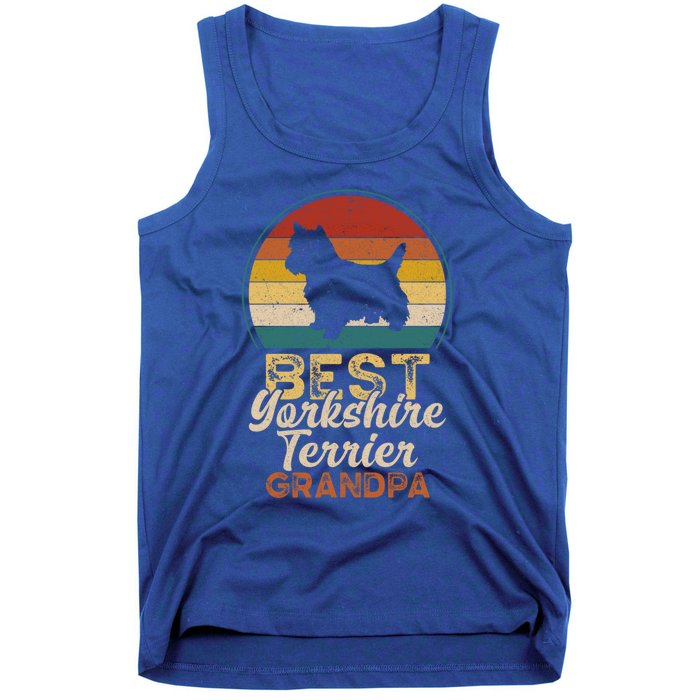 Best Yorkshire Terrier Grandpa Fathers Day Grandfather Gift Tank Top