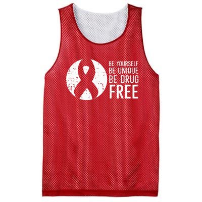 Be Yourself Unique Free Red Ribbon Week Mesh Reversible Basketball Jersey Tank