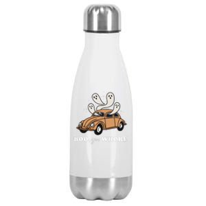 Boo You Whore Retro Halloween Ghost Ghoul Stainless Steel Insulated Water Bottle