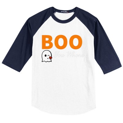 Boo You Whore Funny Halloween Costume Idea Baseball Sleeve Shirt