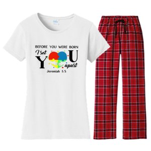 Before You Were Born I Set You Apart Women's Flannel Pajama Set