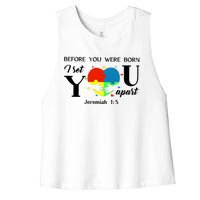 Before You Were Born I Set You Apart Women's Racerback Cropped Tank