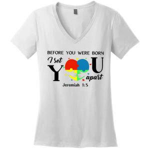 Before You Were Born I Set You Apart Women's V-Neck T-Shirt