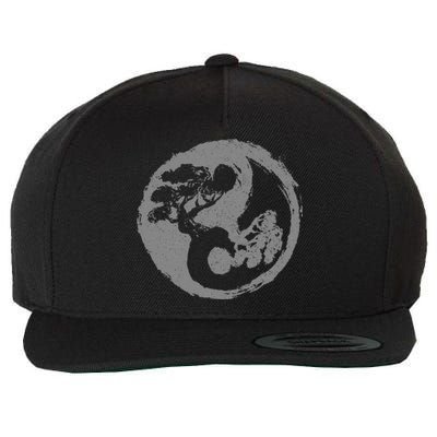 Bonsai Yin Yang Symbol Japanese Zen Buddhism Buddhist Wool Snapback Cap